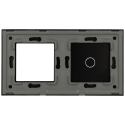  schalttafel mit 1 taster und rahmen für 1 gerät