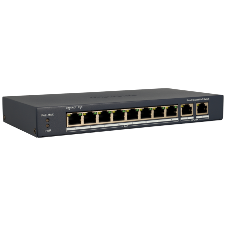 10 port Cloud Switch mit 8 PoE-Ports