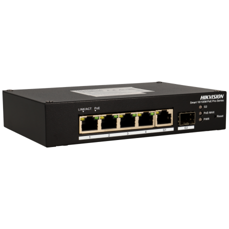 HIKVISION PRO 6 port Cloud Switch mit 4 PoE-Ports