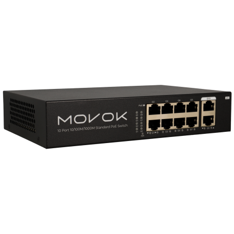  10 port-Switch mit 8 PoE-Ports