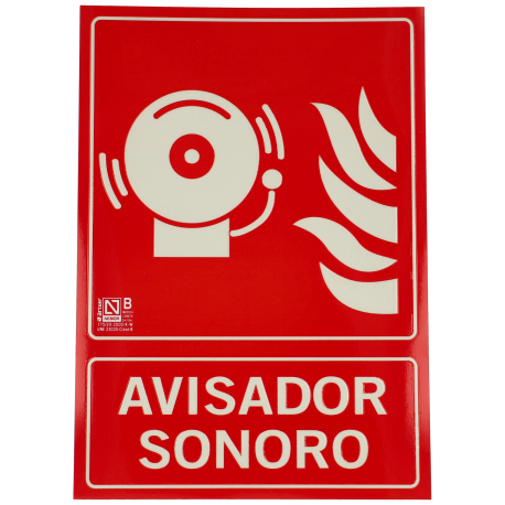 Cartel avisador sonoro A-FIRE